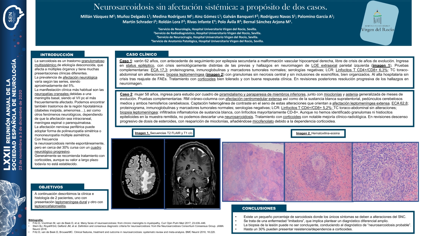 Neurosarcoidosis sin afectación sistémica: a propósito de dos casos.