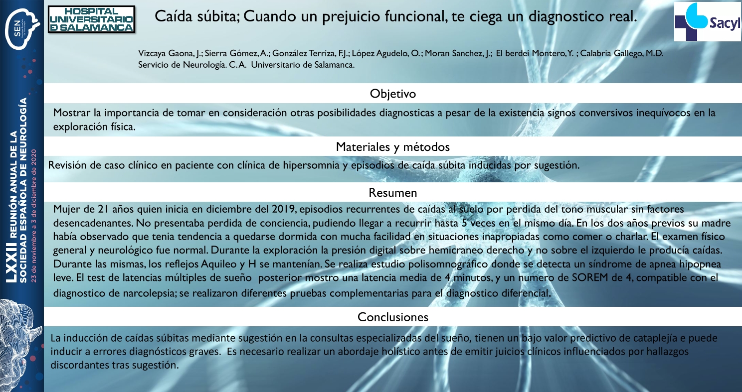 Caída súbita; Cuando un prejuicio funcional, te ciega un diagnostico real.