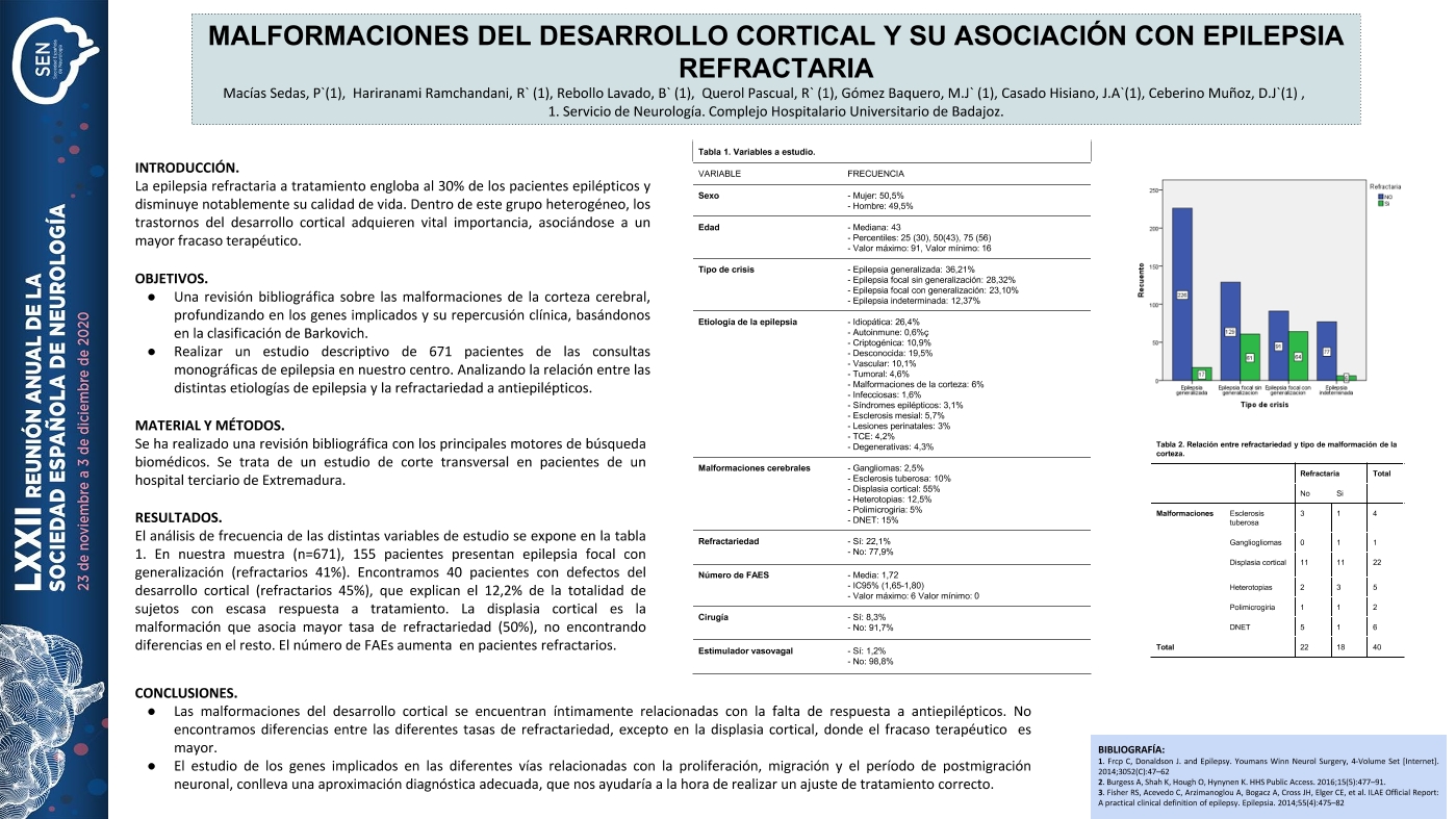 Malformaciones del desarrollo cortical y su asociación con epilepsia refractaria