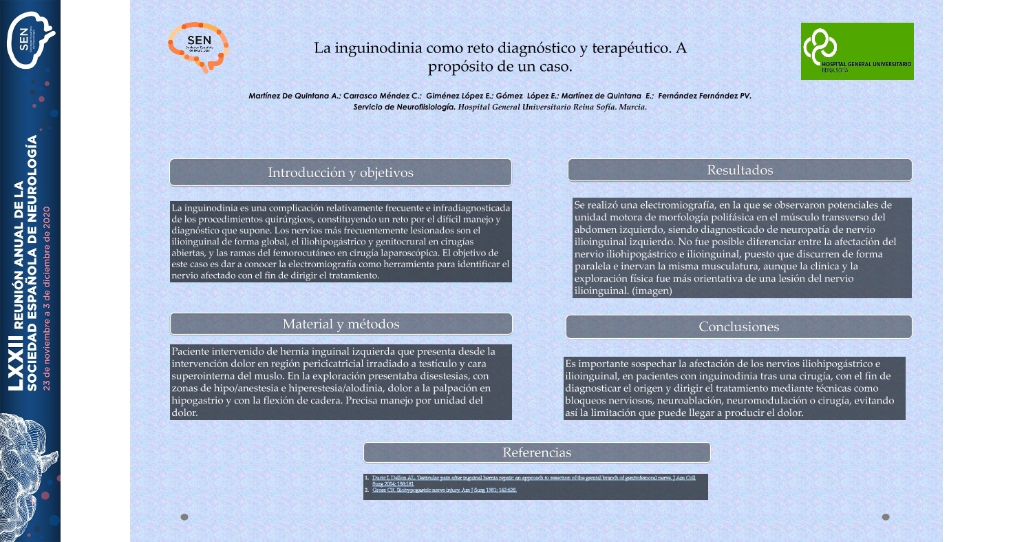 La inguinodinia como reto diagnóstico y terapéutico. A propósito de un caso.