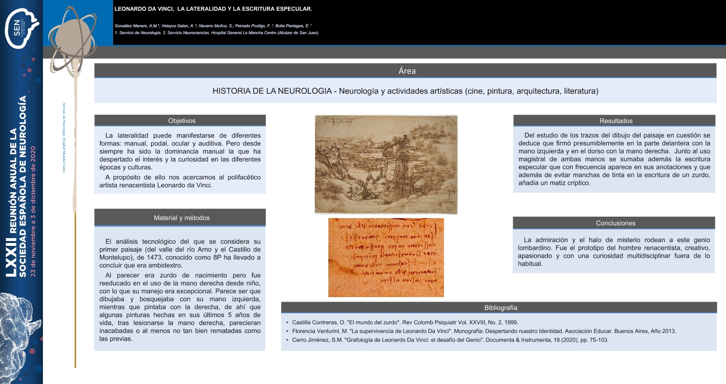 Leonardo Da Vinci,  la lateralidad y la escritura especular
