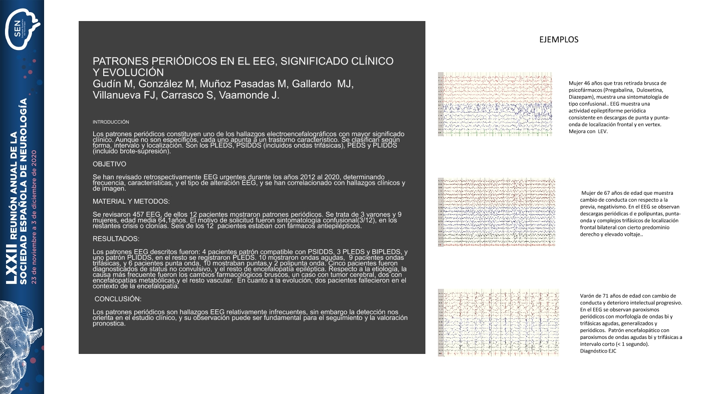 Patrones epileptiformes periódicos significado clinico, etiología y evolución