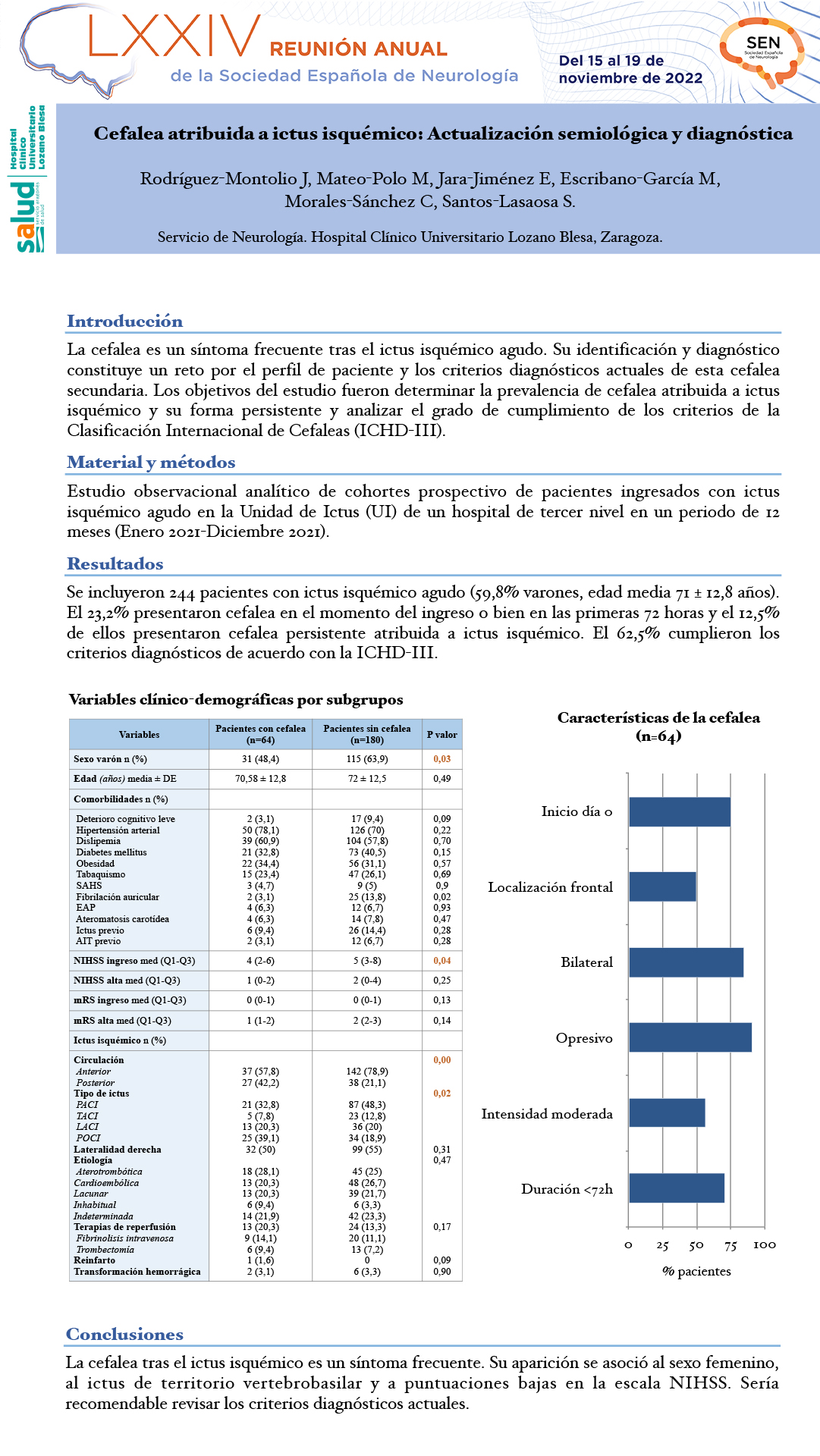 Cefalea atribuida a ictus isquémico: Actualización semiológica y diagnóstica