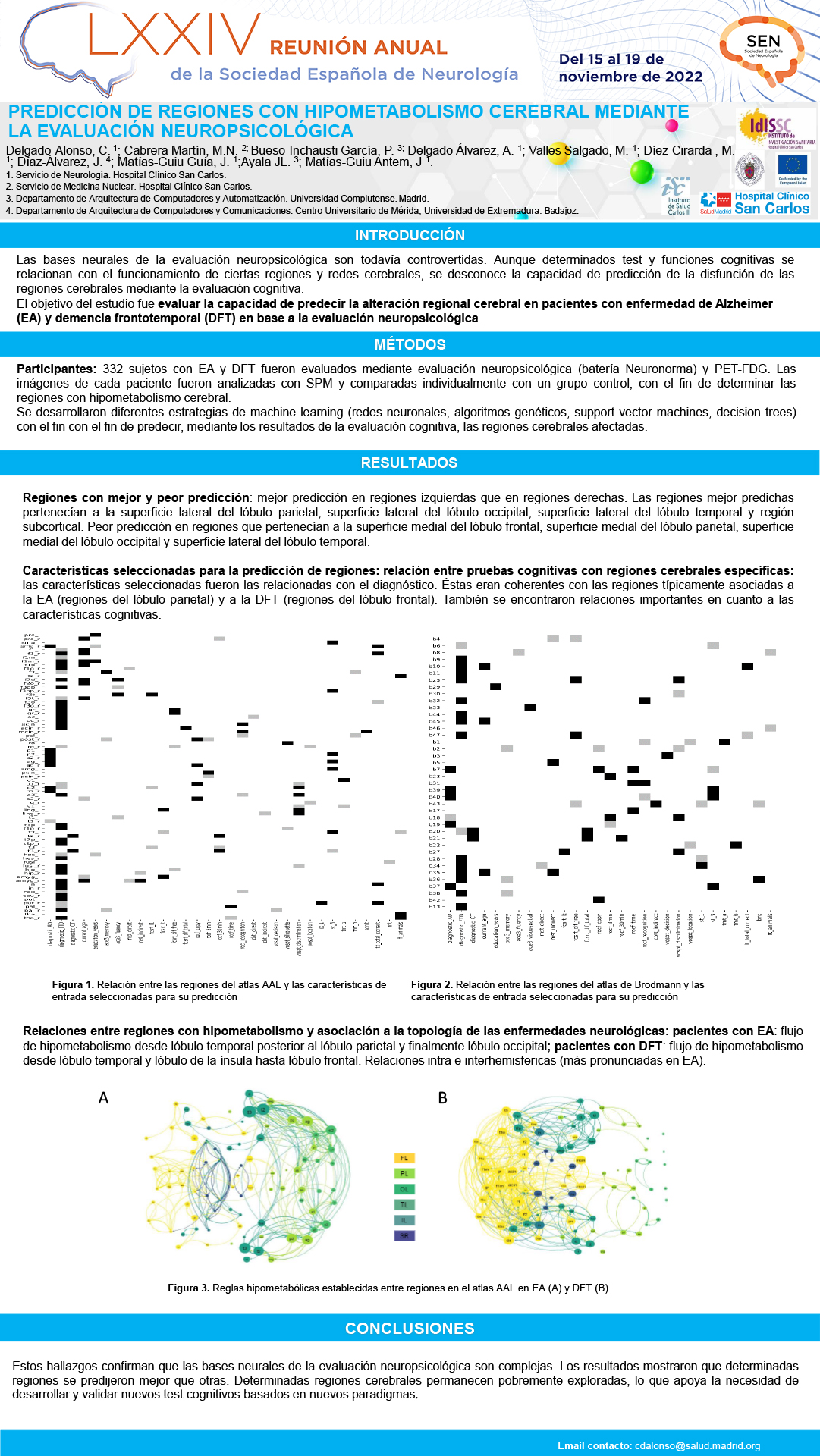 Predicción de regiones con hipometabolismo cerebral mediante la evaluación neuropsicológica
