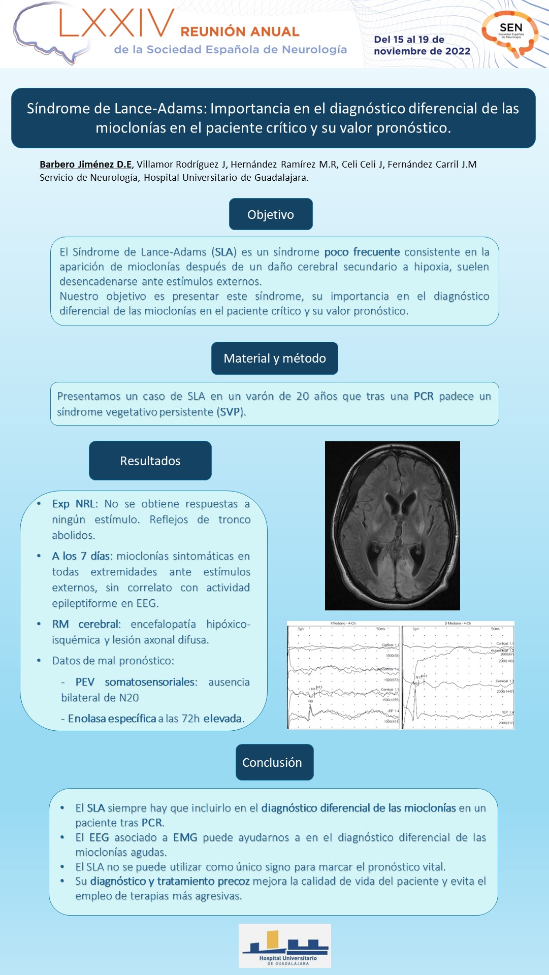 Síndrome de Lance-Adams: Importancia en el diagnóstico diferencial de las mioclonías en el paciente crítico y su valor pronóstico