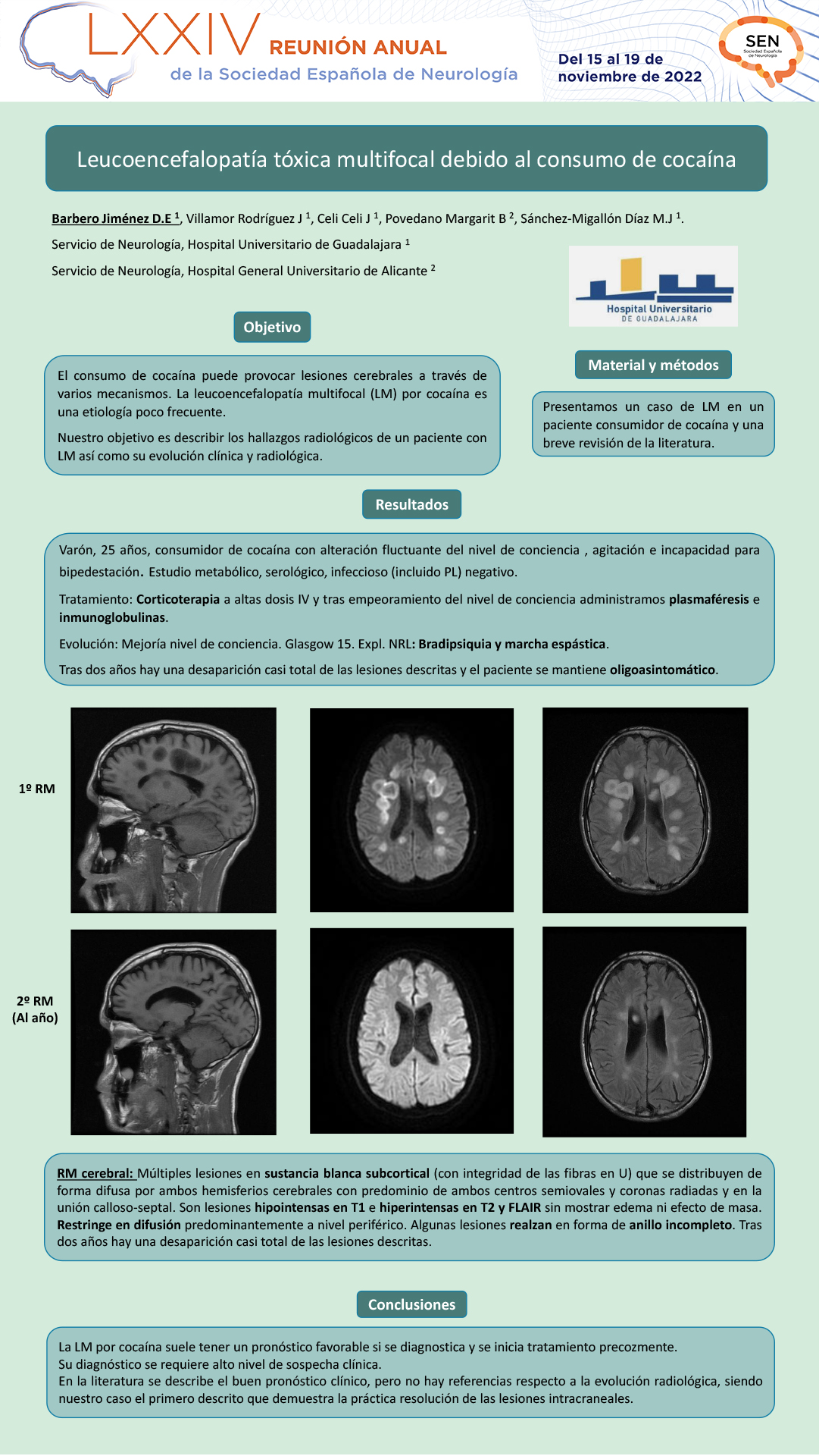 Leucoencefalopatía tóxica multifocal debido al consumo de cocaína