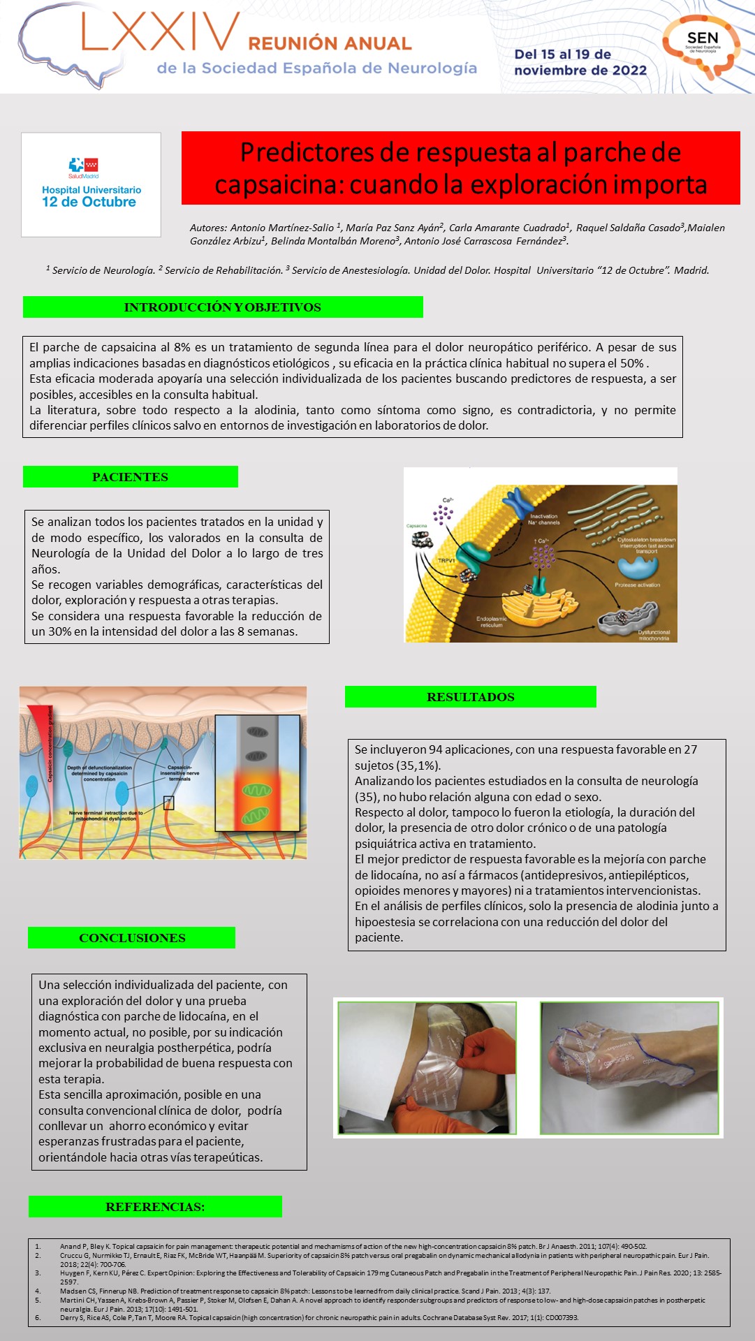 Predictores de respuesta al parche de capsaicina: cuando la exploración importa