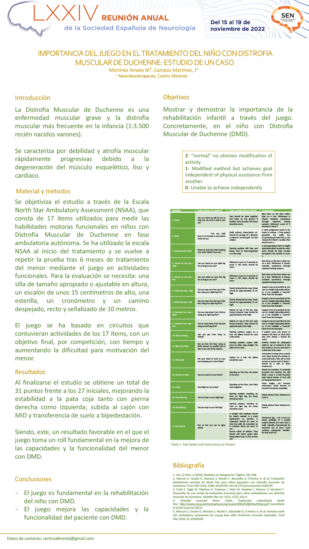 Importancia del juego en el tratamiento del niño con Distrofia Muscular de Duchenne: estudio de un caso