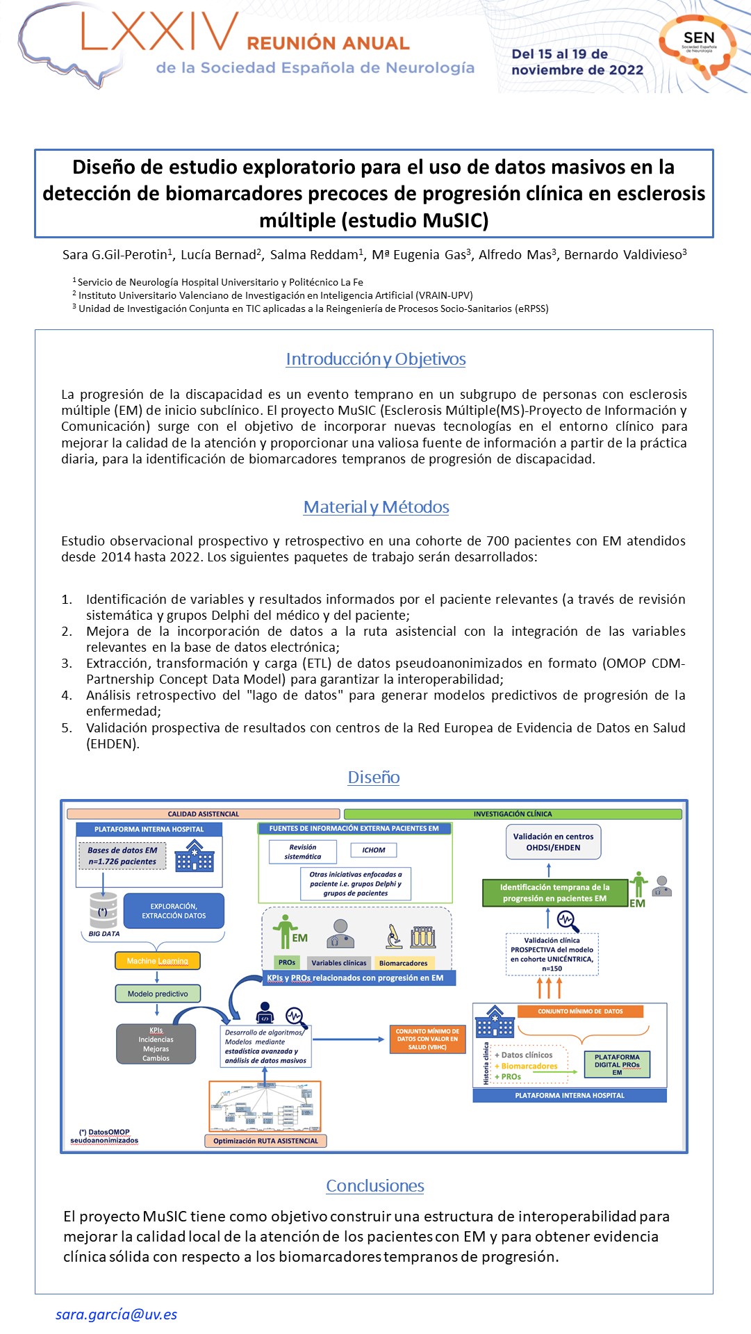 Diseño de estudio exploratorio para el uso de datos masivos en la detección de biomarcadores precoces de progresión clínica en esclerosis múltiple (estudio MuSIC)