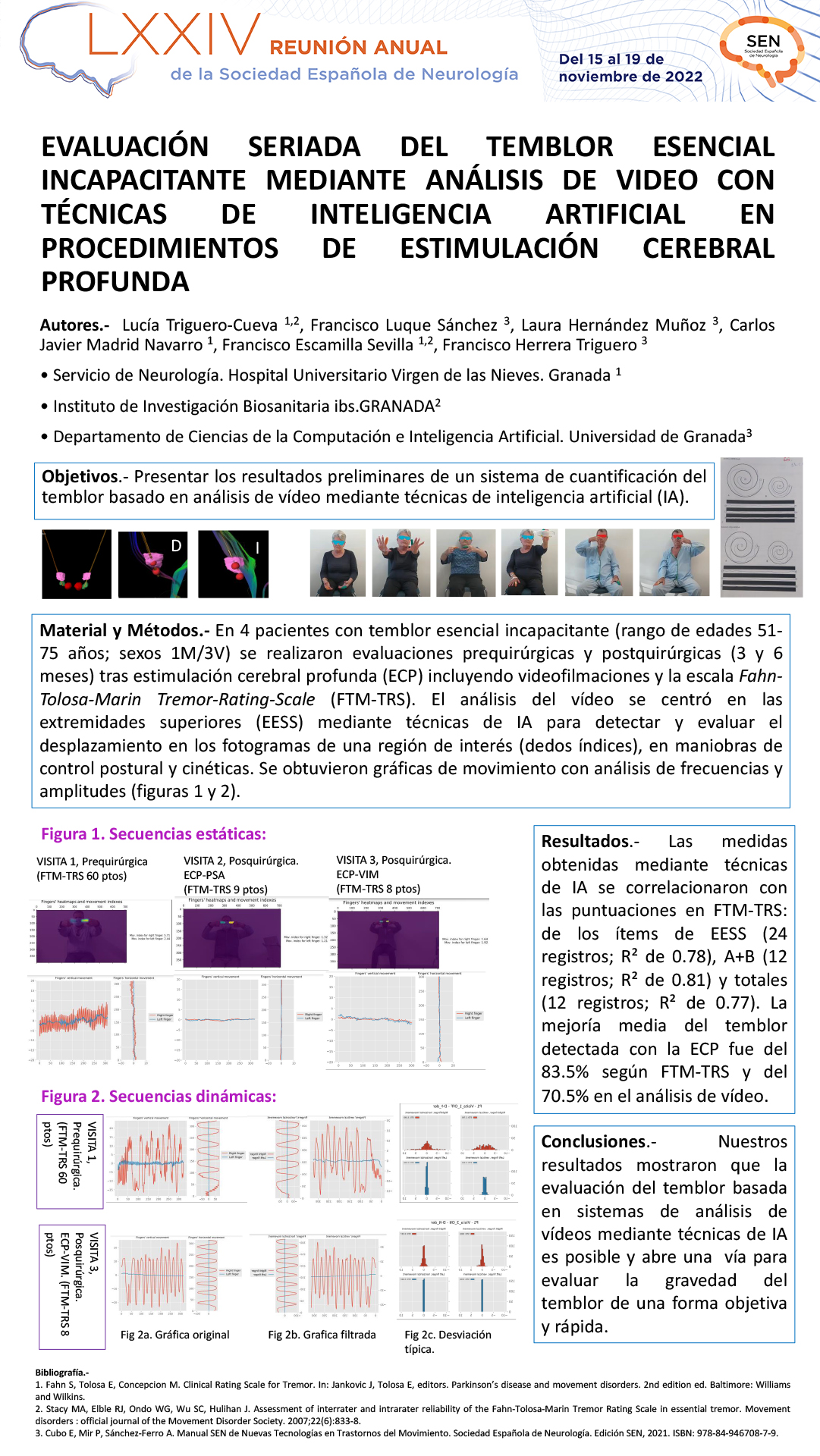 Evaluación seriada del temblor esencial incapacitante mediante análisis de video con técnicas de inteligencia artificial en procedimientos de estimulación cerebral profunda