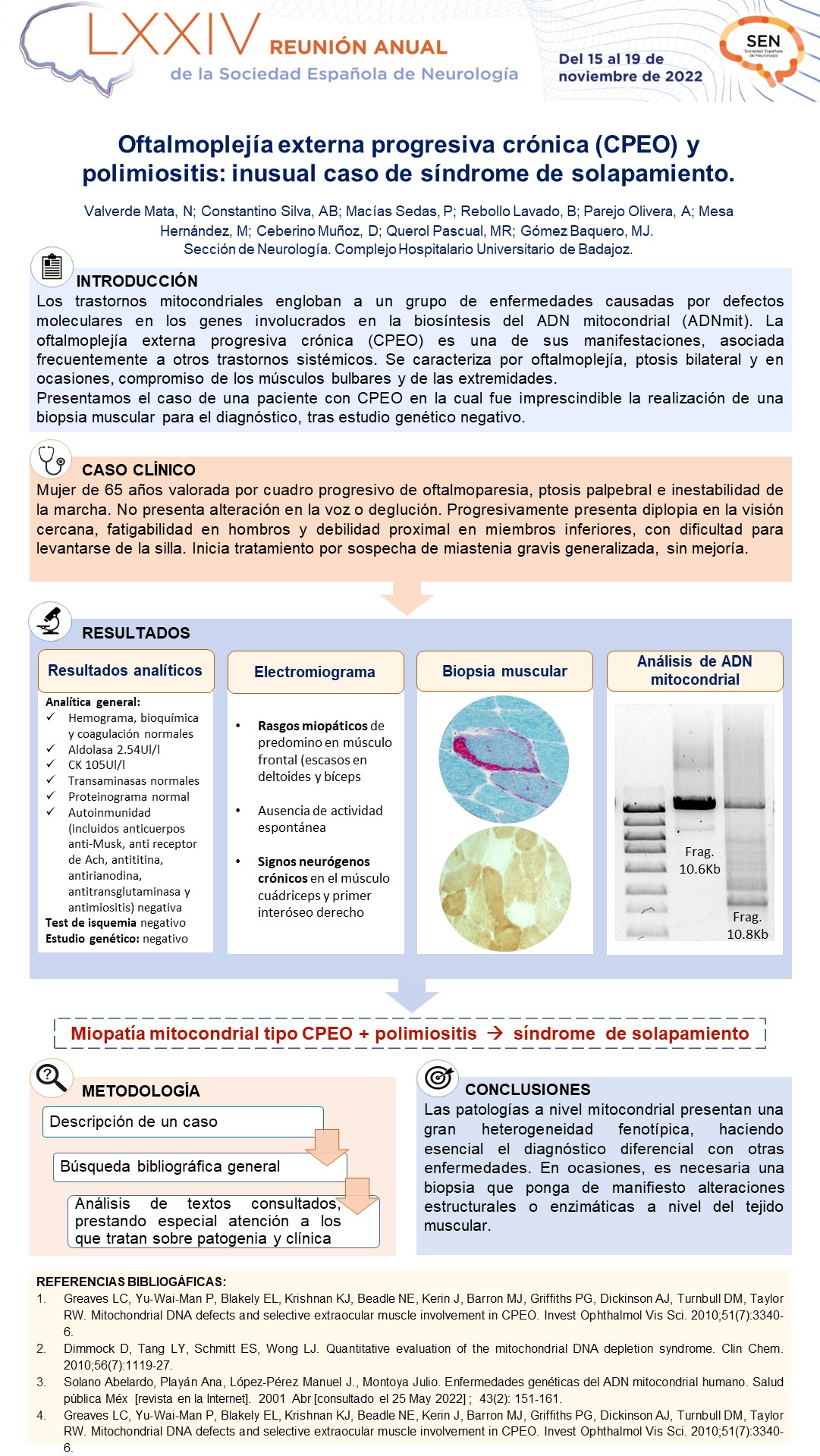 Oftalmoplejía externa progresiva crónica (CPEO) y polimiositis: inusual caso de síndrome de solapamiento