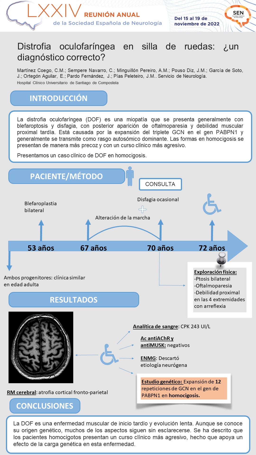 Distrofia oculofaríngea en silla de ruedas: ¿un diagnóstico correcto?