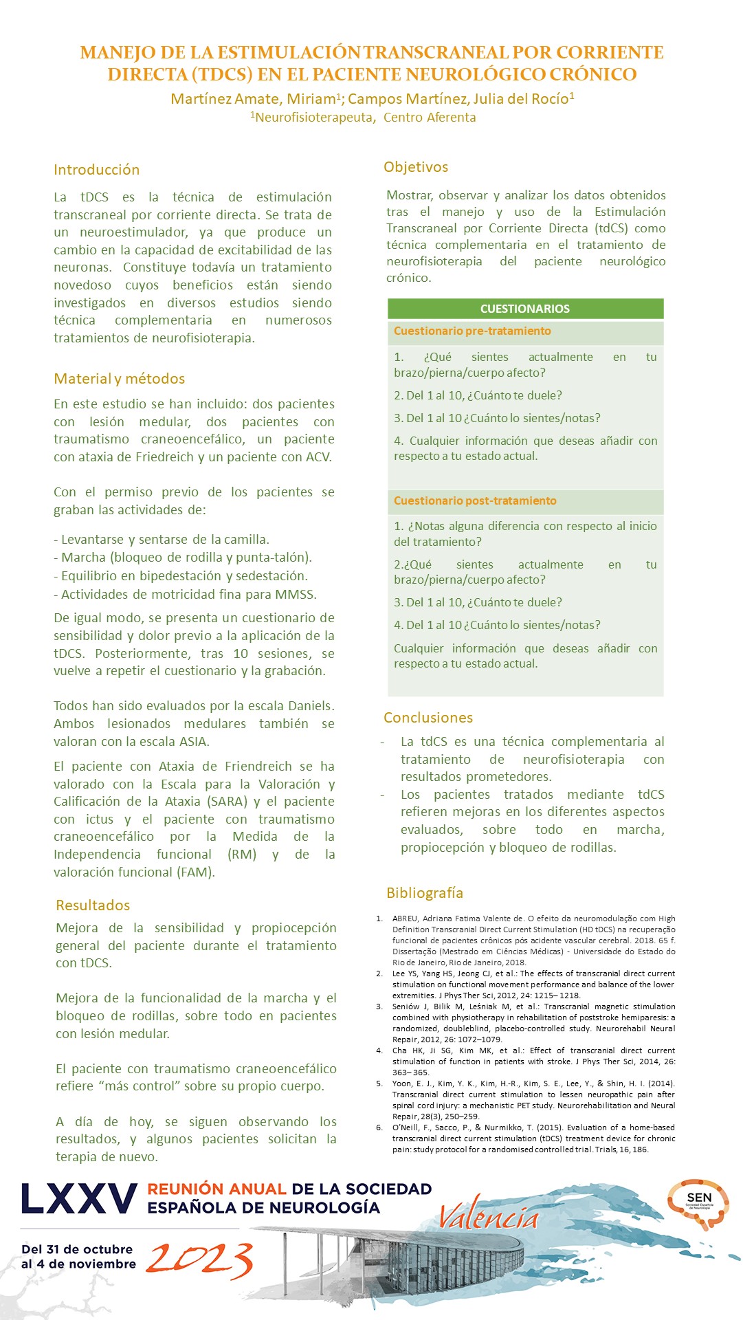 Manejo de la Estimulación Transcraneal por Corriente Directa (tdCS) en el paciente neurológico crónico