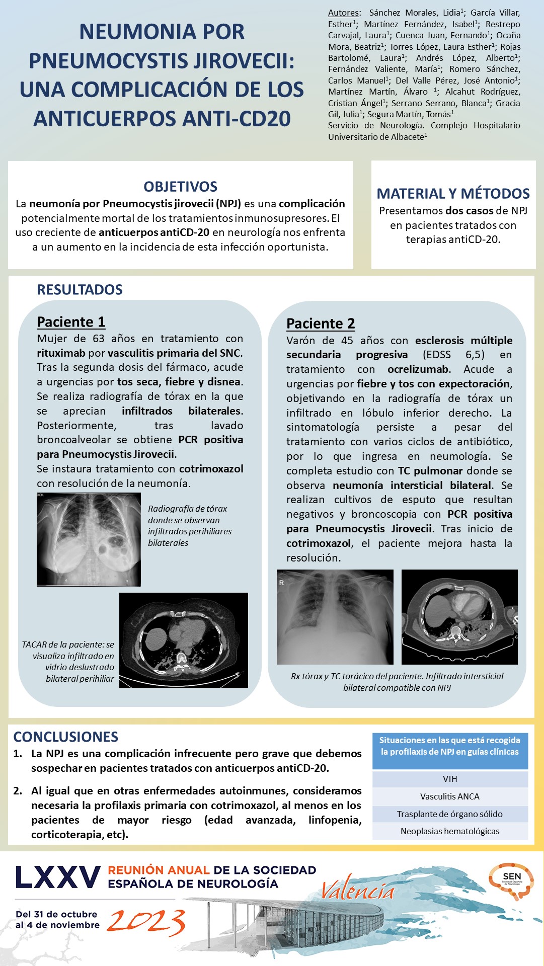 Neumonía por Pneumocystis jirovecii, una complicación de los anticuerpos antiCD20