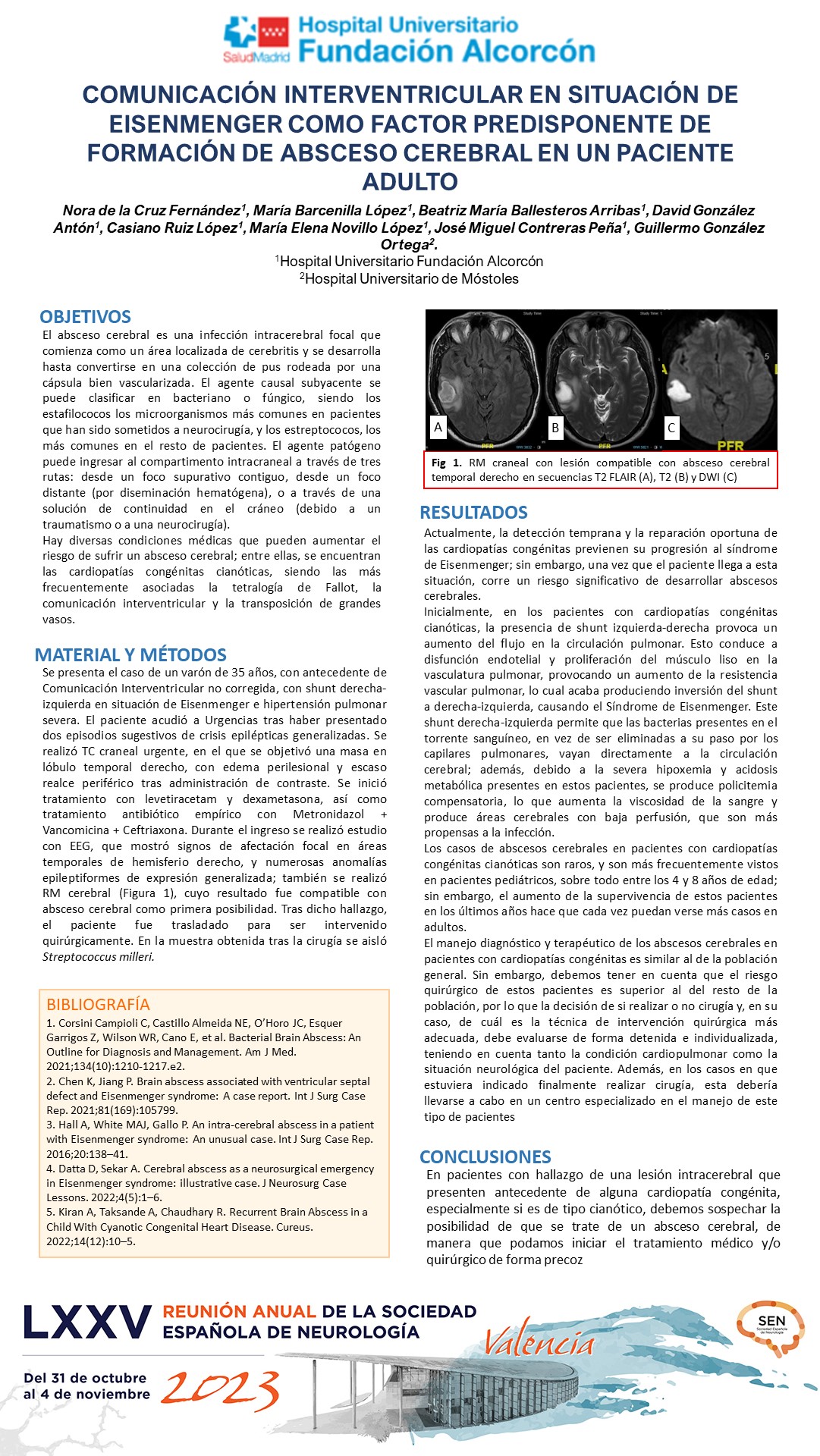 Comunicación interventricular en situación de Eisenmenger como factor predisponente de formación de absceso cerebral en paciente adulto