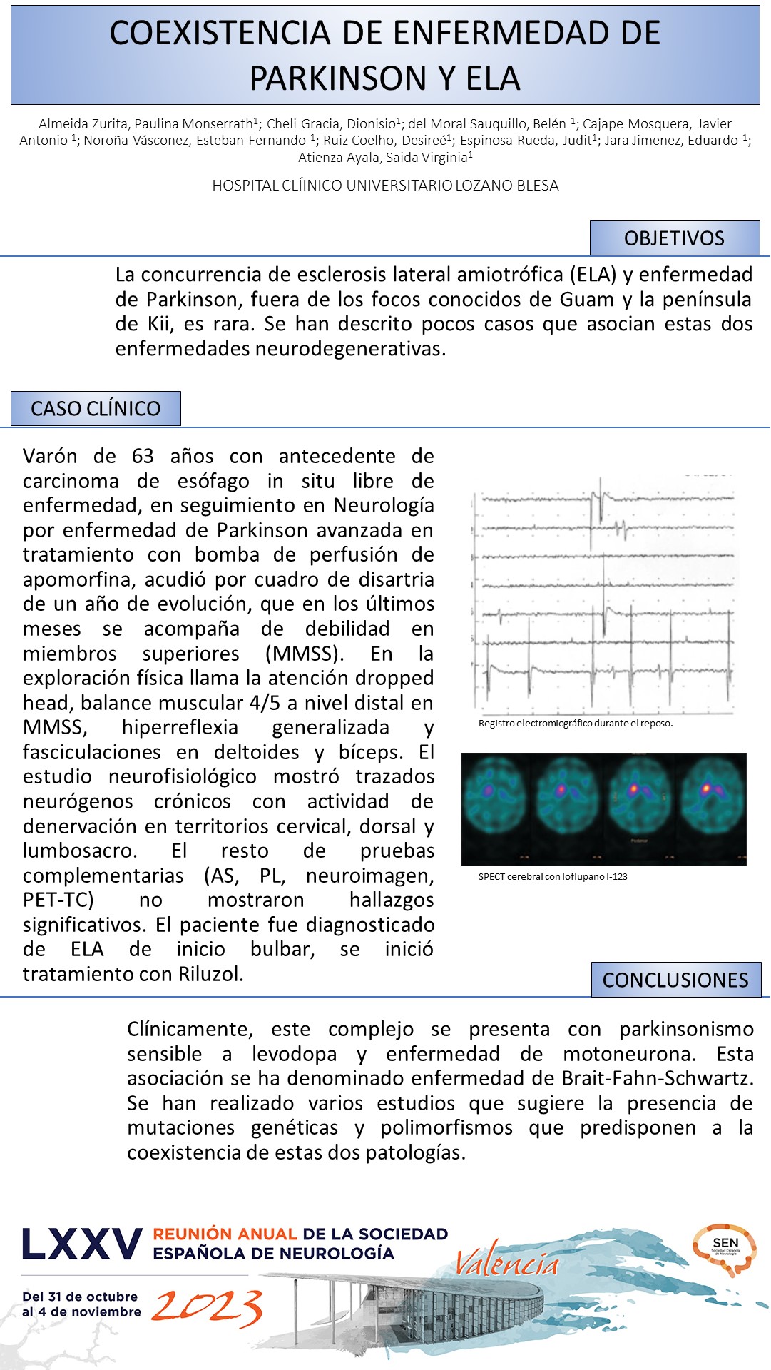 Coexistencia de Enfermedad de Parkinson y ELA