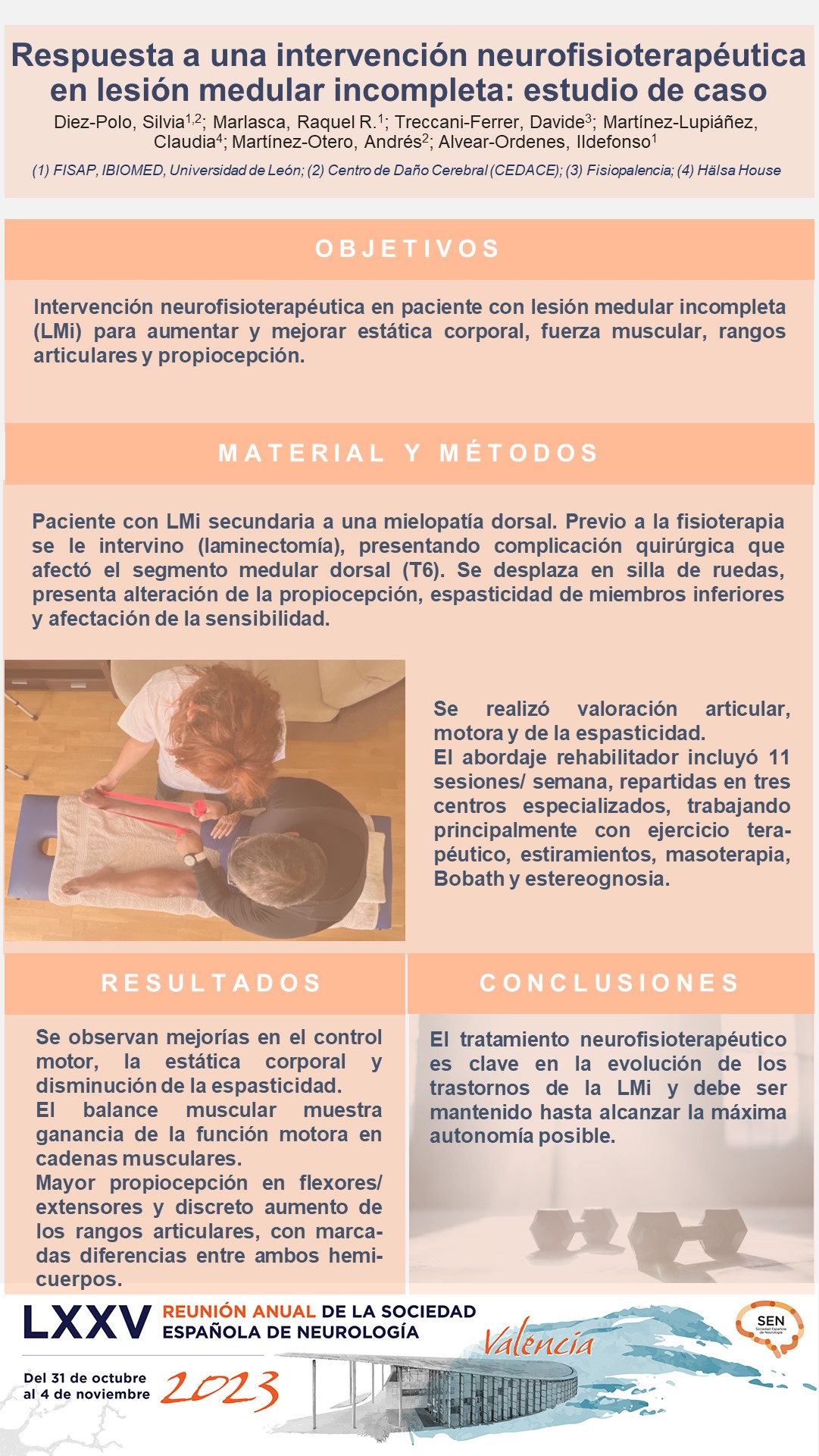 Respuesta a una intervención neurofisioterapéutica en lesión medular incompleta: estudio de caso