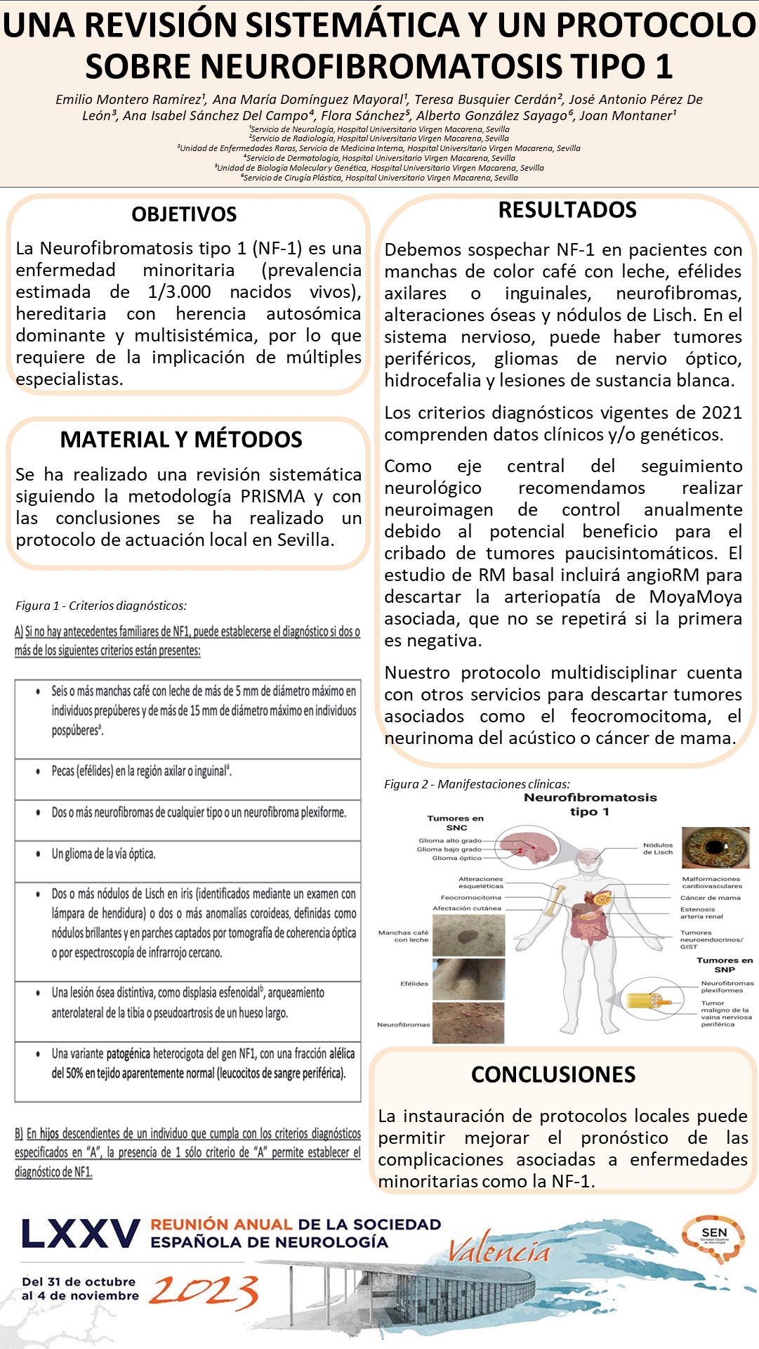 Una revisión sistemática y un protocolo sobre Neurofibromatosis tipo 1
