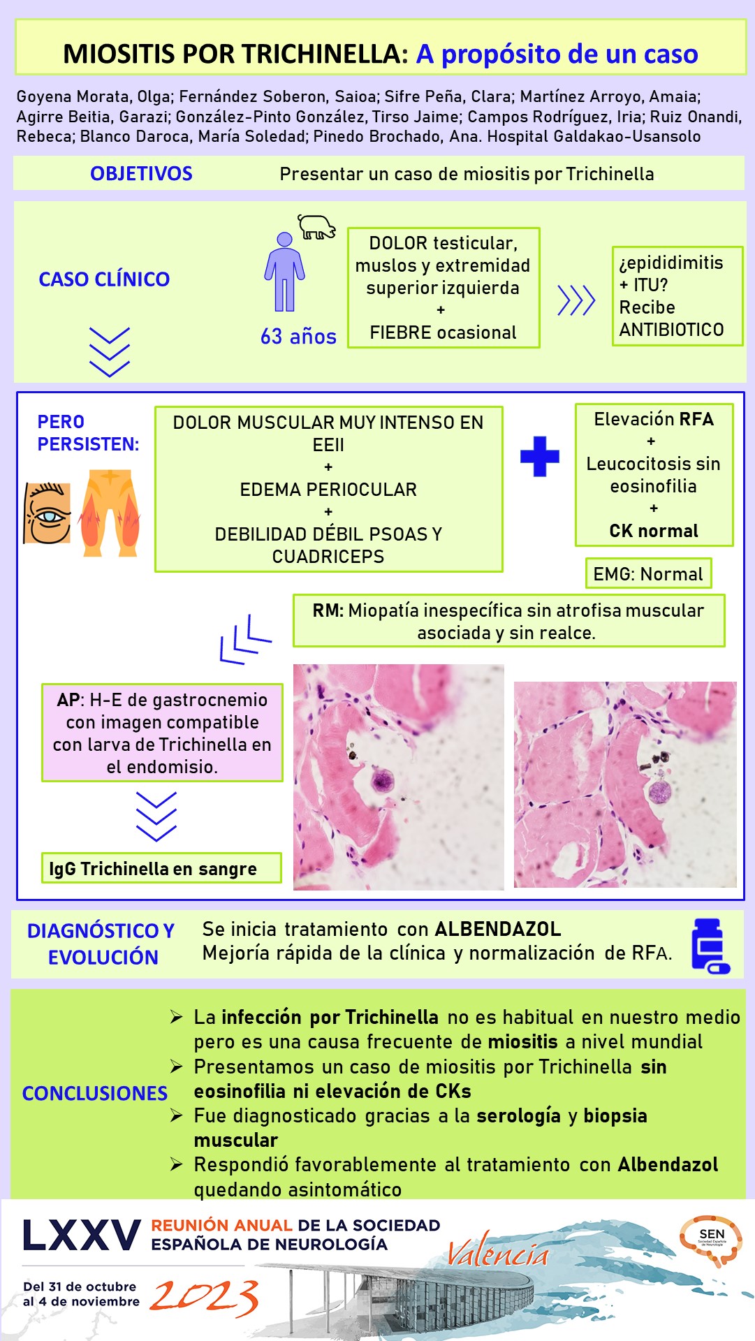 Miositis por Trichinella: a propósito de un caso
