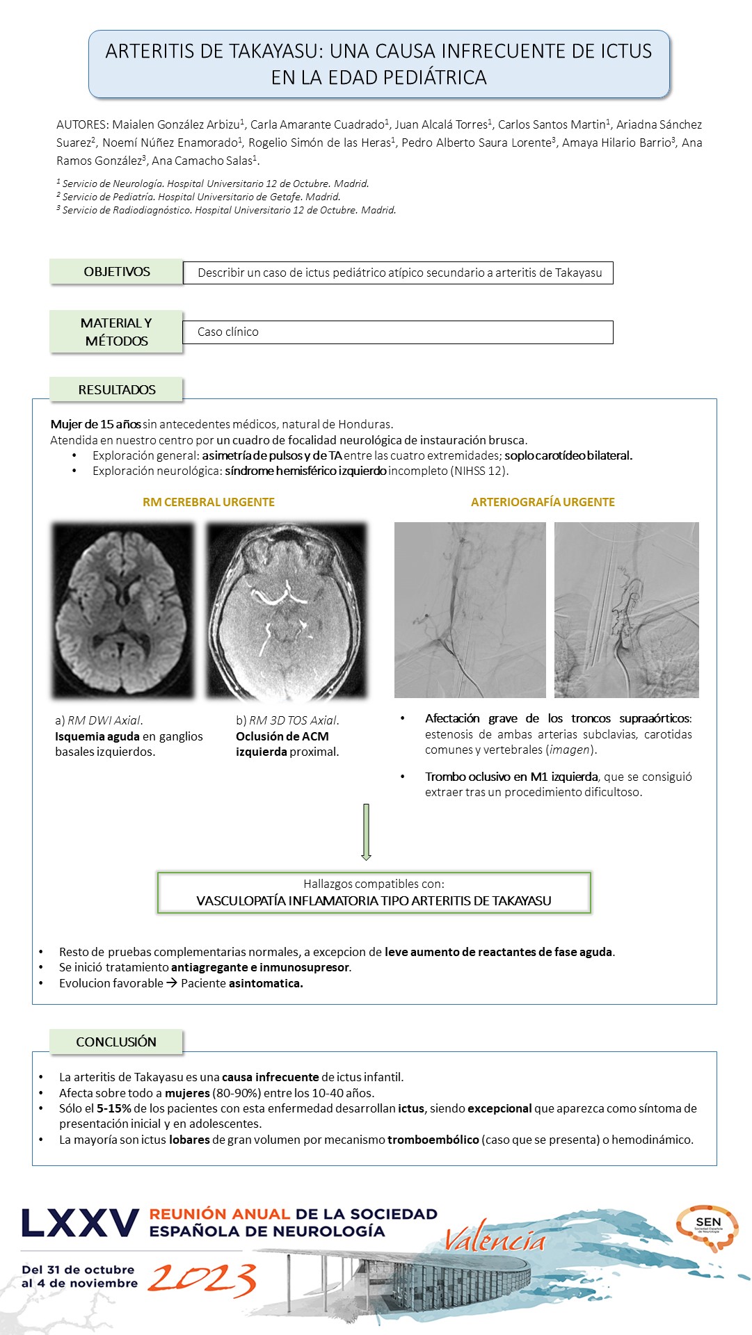 Arteritis de Takayasu: una causa infrecuente de ictus en la edad pediátrica