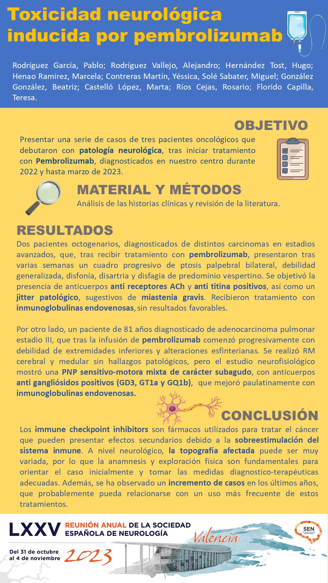 Toxicidad neurológica inducida por pembrolizumab