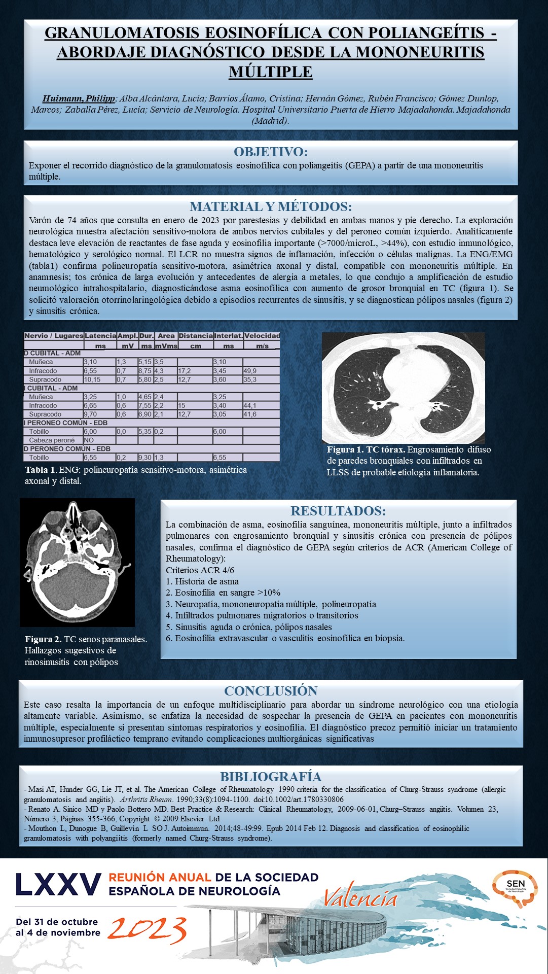 Granulomatosis eosinofílica con poliangeítis: abordaje diagnóstico desde la mononeuritis múltiple