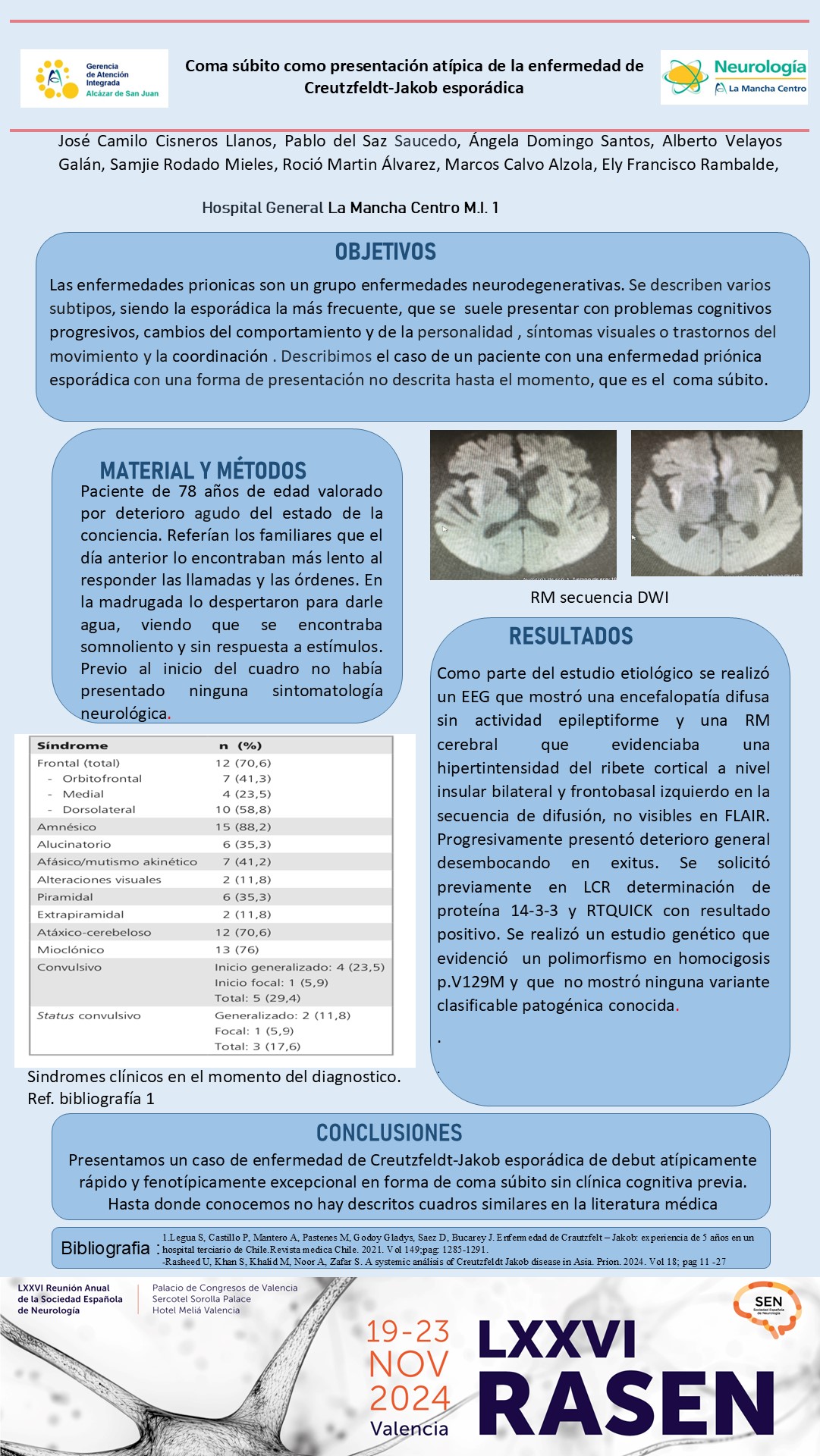 Coma súbito como presentación atípica de la enfermedad de Creutzfeldt-Jakob esporádica