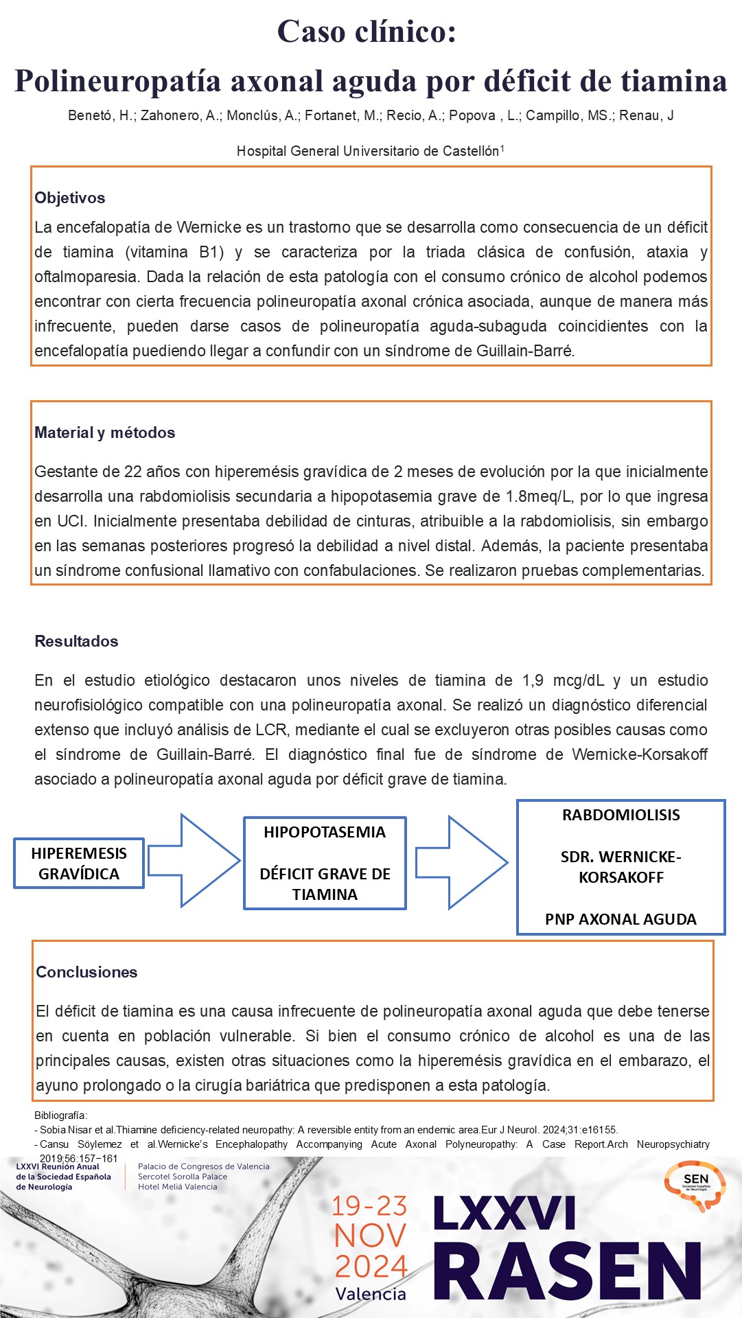 Caso clínico: Polineuropatía axonal aguda por déficit de tiamina