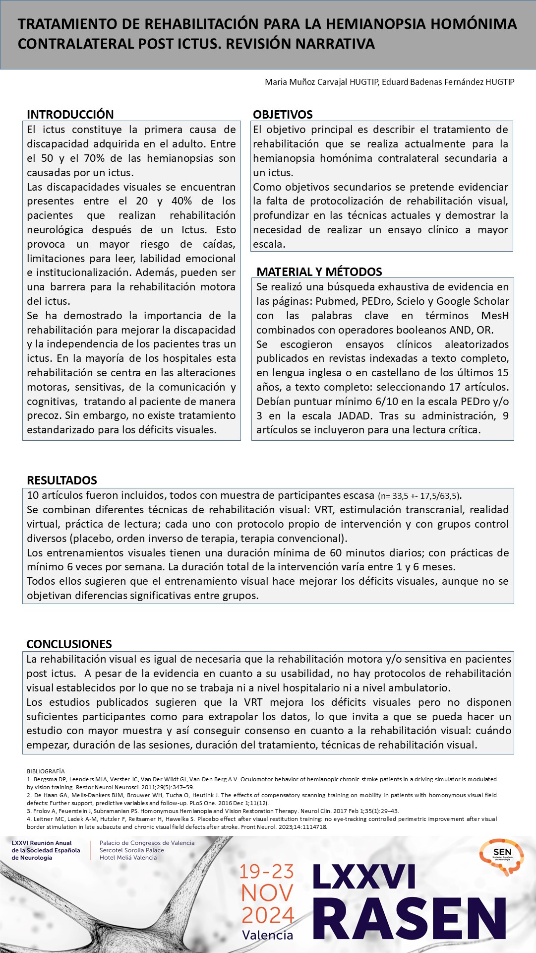 Rehabilitación de las hemianopsias secundarias al ictus. Revisión narrativa