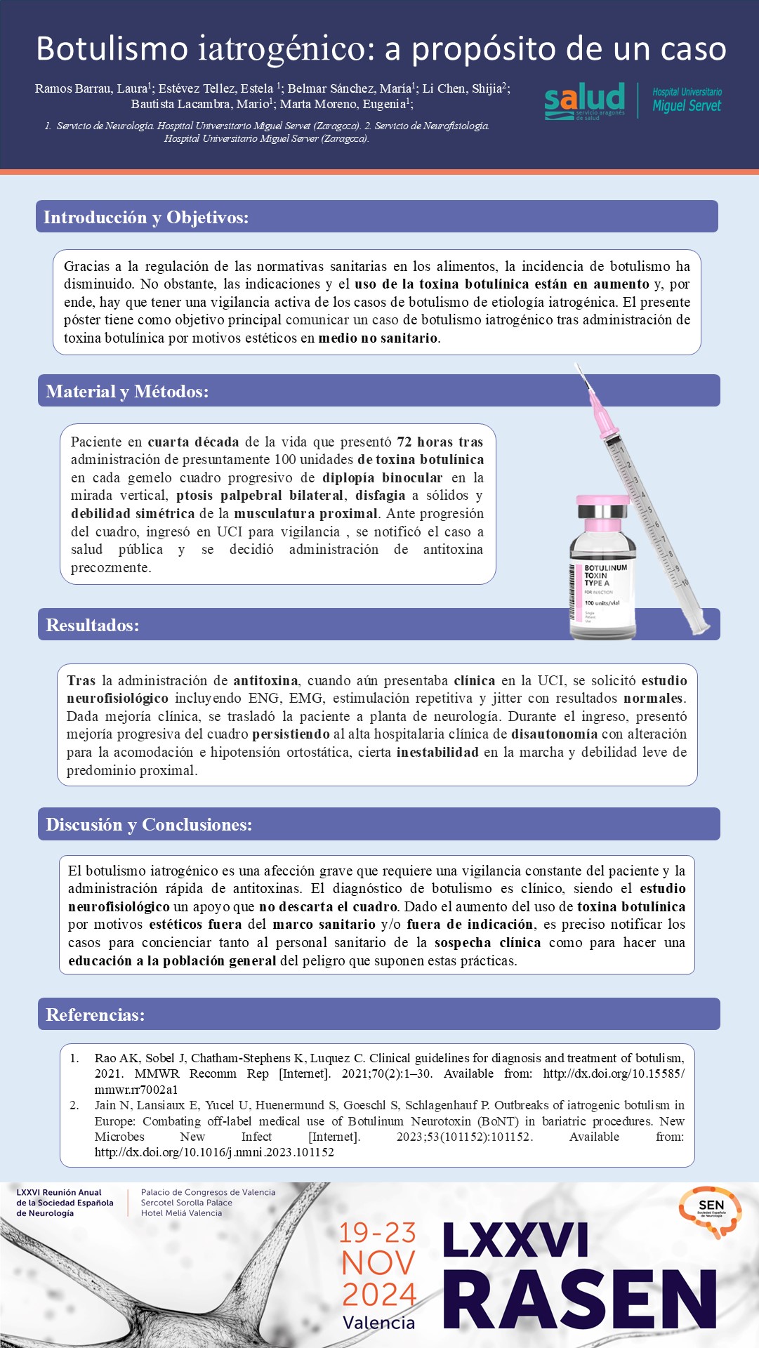 Botulismo iatrogénico:  a propósito de un caso