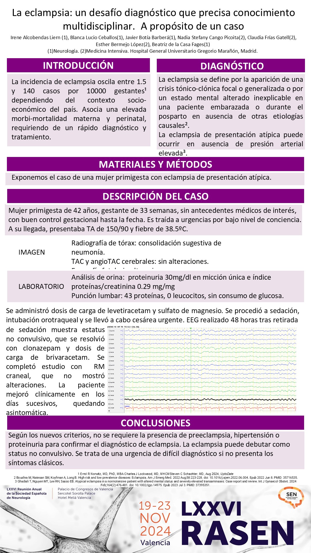 La eclampsia: un desafío diagnóstico que precisa conocimiento multidisciplinar. A propósito de un caso
