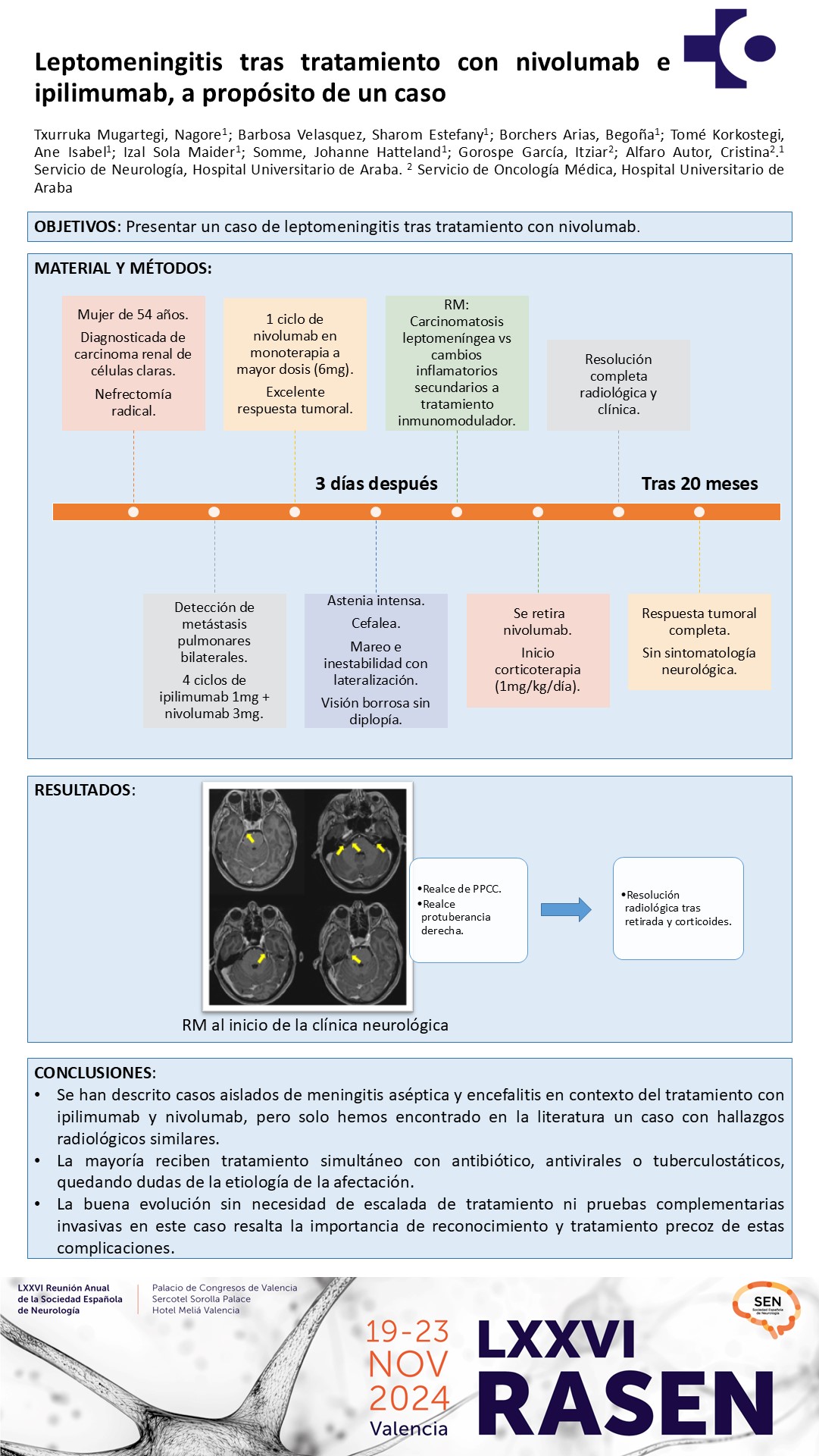 Leptomeningitis tras tratamiento con nivolumab e ipilimumab, a propósito de un caso