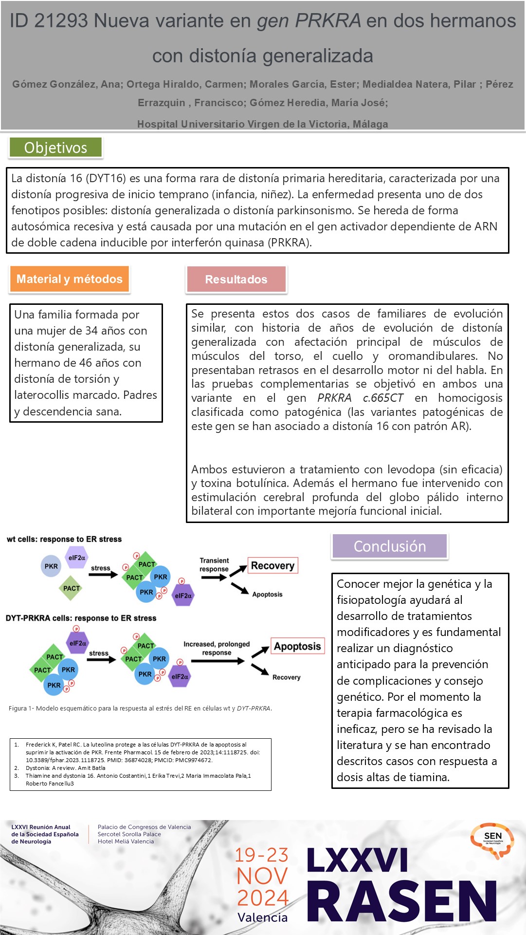 Nueva variante en gen PRKRA en dos hermanos con distonía generalizada