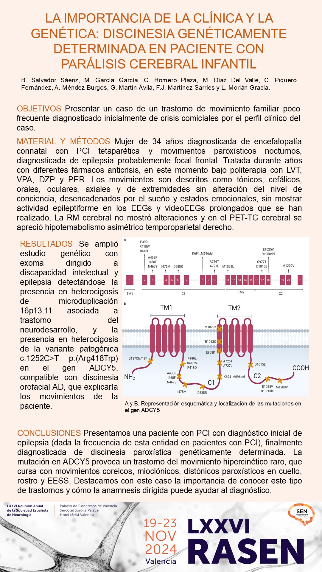 La importancia de la clínica y la genética: discinesia genéticamente determinada en paciente con parálisis cerebral infantil