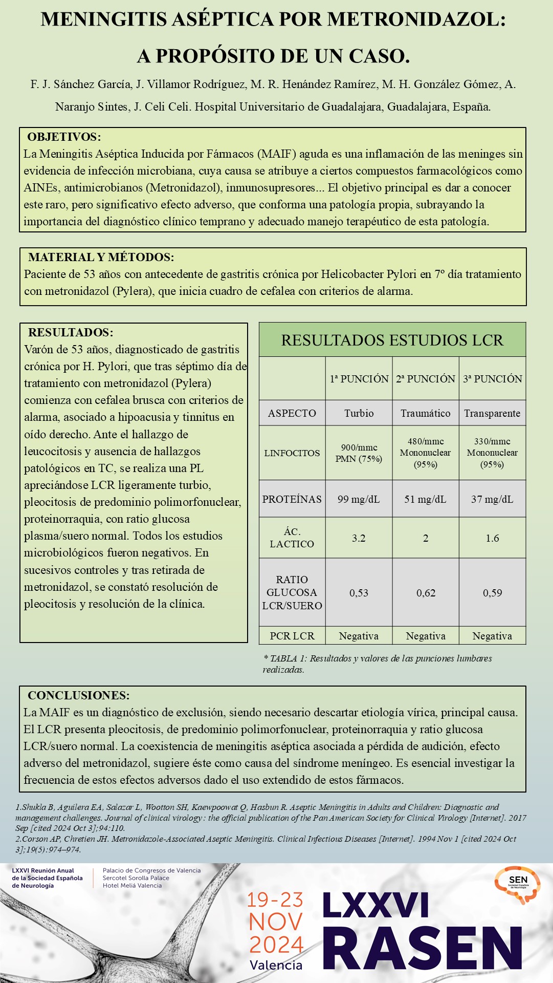 Meningitis aséptica por metronidazol: a propósito de un caso