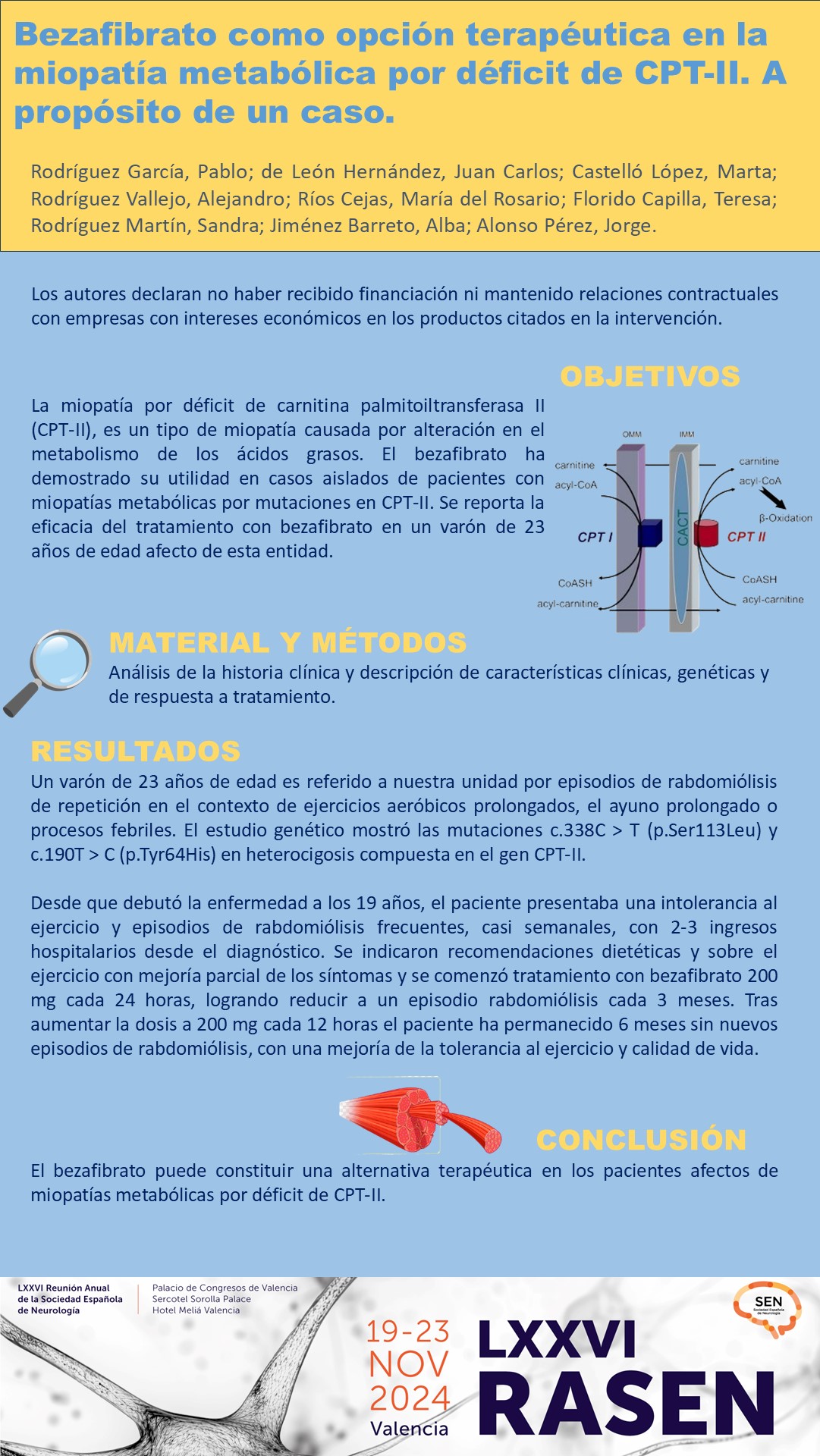 Bezafibrato como opción terapéutica en la miopatía metabólica por déficit de CPT-II. A propósito de un caso